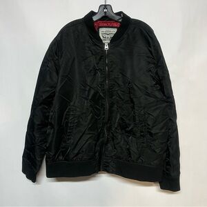 Levi's Black Jacket with Bold Red Interior